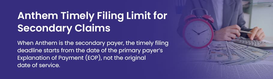 Anthem Timely Filing Limit for Secondary Claims