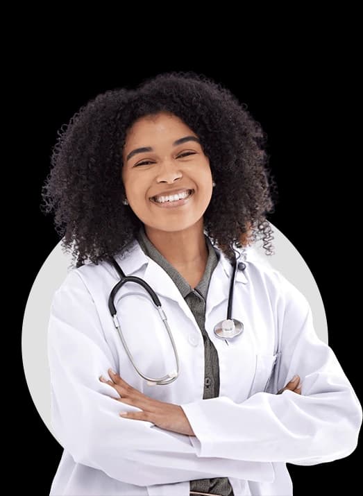 Smiling physician
