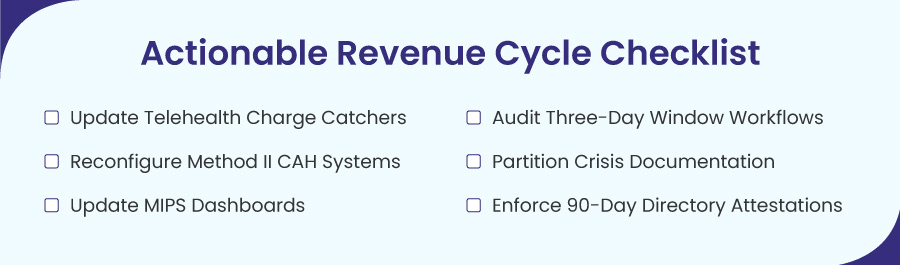 Actionable Revenue Cycle Checklist