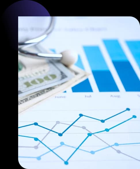 Healthcare reimbursement chart and financial documents